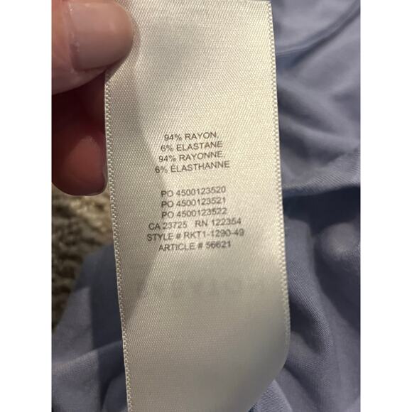 BABATON Soft Lavender Gray Draped Turtleneck Top – Size XS - Picture 5 of 7